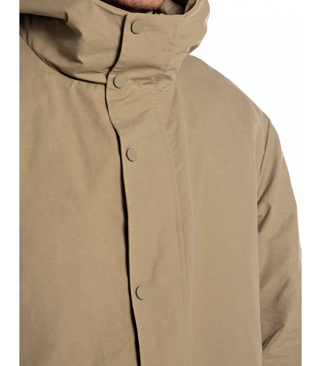 フード付きロングパデッドジャケット 詳細画像 ライトコーヒー 4